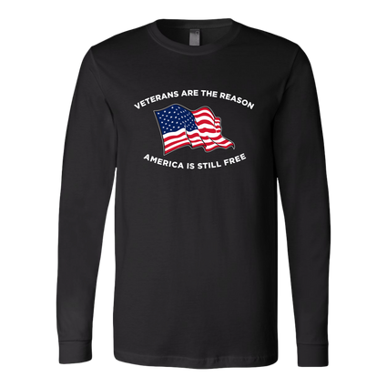 Veterans Are The Reason Canvas Long Sleeve Shirts