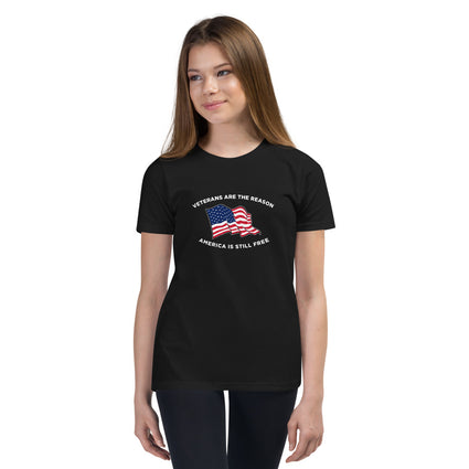 Veterans Are The Reason Youth Short Sleeve T-Shirt